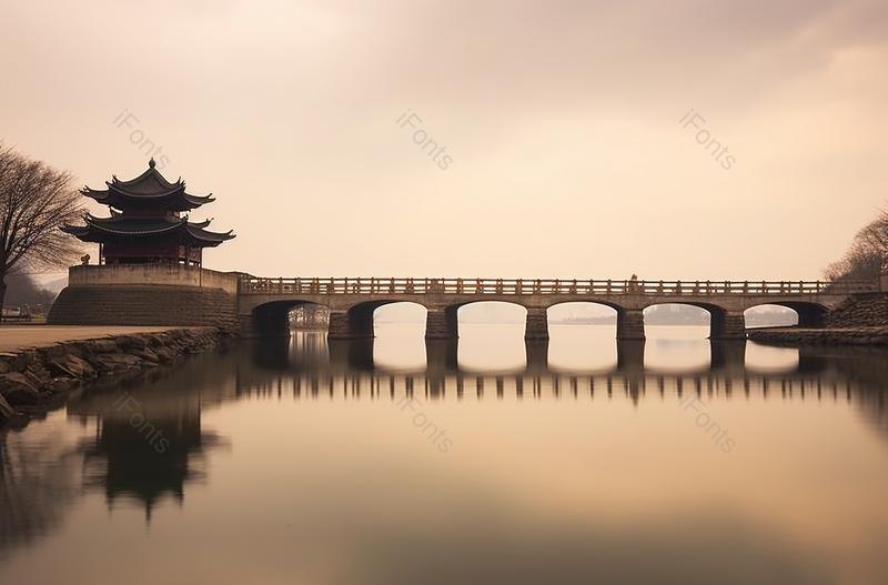 小桥美景公园内美景一角摄影拍摄,高清,摄影图,摄影图片,图片大全,摄影图免费下载